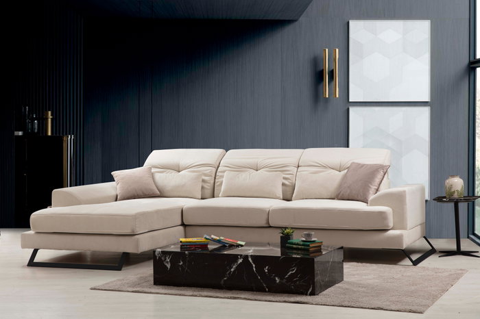 Atelier Del Sofa Sofá Esquinero Izquierdo (Chl+3R) - Color Crudo